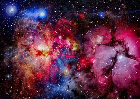 Bright Galaxy In Deep Space Stock Photo Image Of Orange Nebula