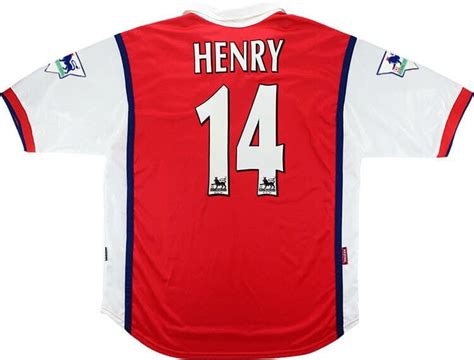 1999 00 Arsenal Home Shirt Henry 14 Very Good L Premier League