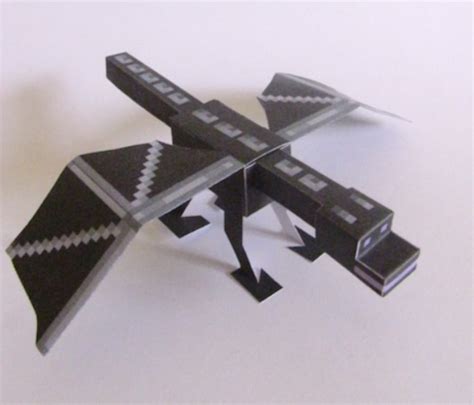 Pixel Papercraft Simple Ender Dragon