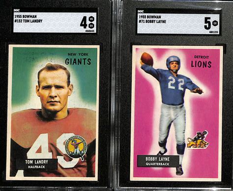 Lot Detail Mostly High Grade 1955 Bowman Football Complete Set All