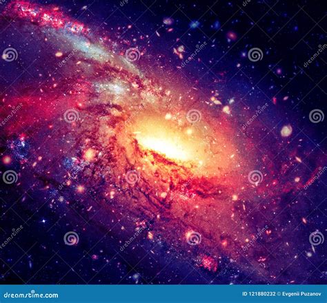Colorful Spiral Galaxy In Outer Space Elements Of This Image Furnished