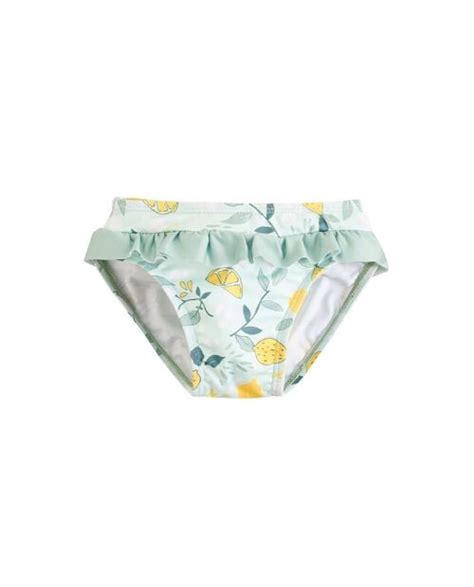 Buy Wholesale Baby Girl Ruffled Waistband With Cups And Lemons Print