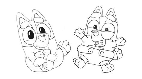 Bluey And Bingo Babies Coloring Page In 2022 Baby Coloring Pages