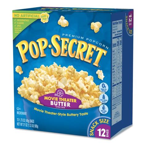 Pop Secret Microwave Popcorn Movie Theatre Butter 175 Oz Bags 12