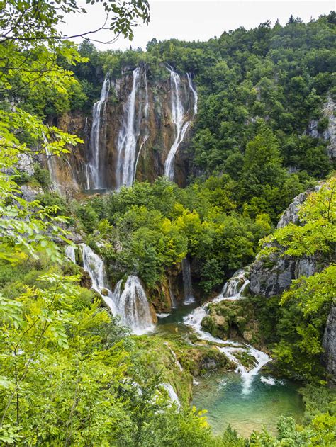 Croatia Lika Senj Osredak Plitvice Lakes National Parkwaterfall