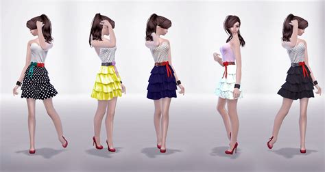 Mod The Sims Zenezis 5 Recolor Pin Up Dress Update