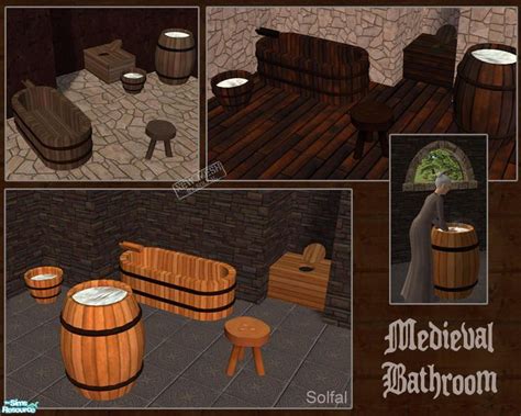 Solfals Medieval Bathroom Medieval Sims Sims 4 Decades Challenge