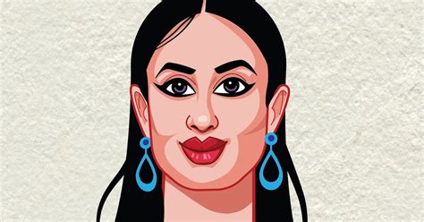 Shyam Kumar Prasad Kareena Kapoor Vector Caricature