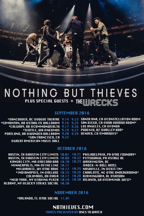 Nothing But Thieves Announce Fall Us Headlining Tour Today Rca Records
