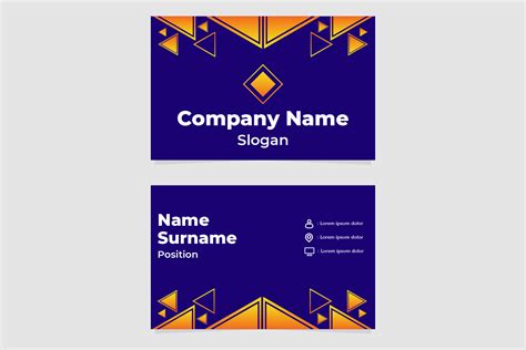 Abstract Blue Business Card Template Graphic By Sekitarief · Creative