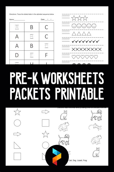 Pre K Free Printable Worksheets