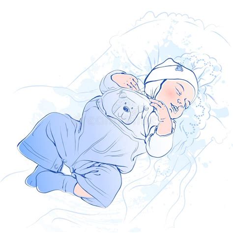 Vector Illustration Of Sleeping Baby Stock Vector Illustration Of