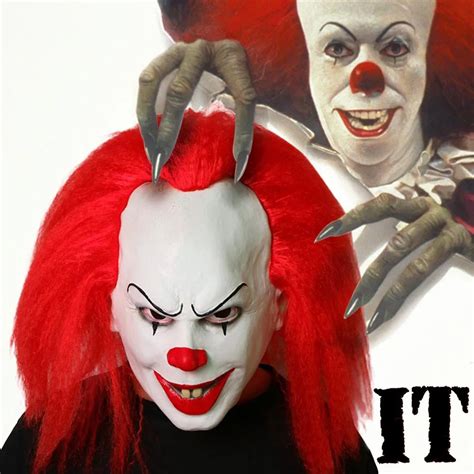 Classic Pennywise Mask Horror Scary Evil Clown Halloween Costume