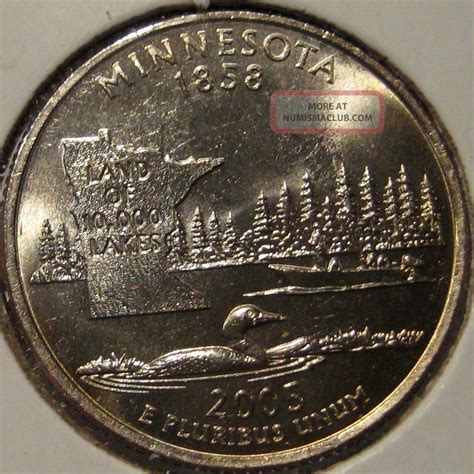 2005 P Minnesota State Quarter Ddr 046 Variety Double Die Reverse
