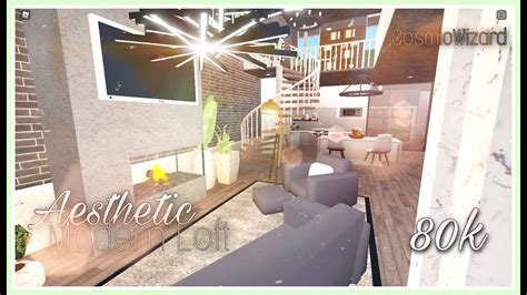 Bloxburg Aesthetic Modern Loft 80k Speedbuild Youtube