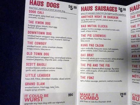Dog Haus Menu With Prices How Do You Price A Switches