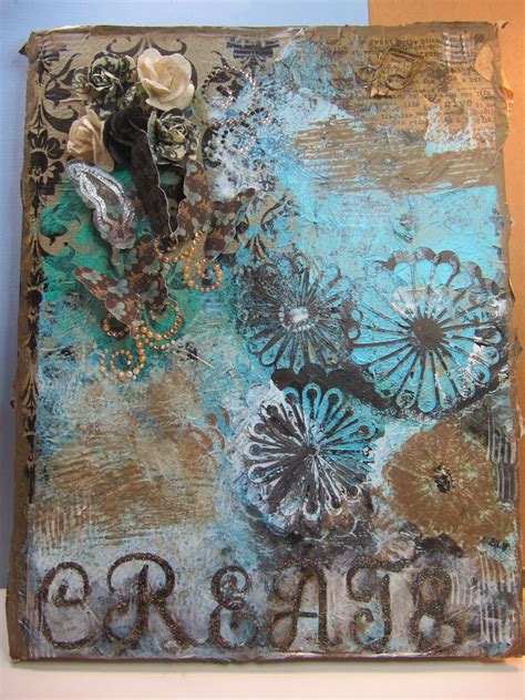 Sunshine Creations And Crafts Mixed Media Monday Art Journal Cover Icwic