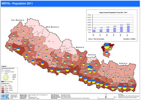 Nepal Population Distribution 2011 As Of 27 Dec 2012 Nepal Reliefweb