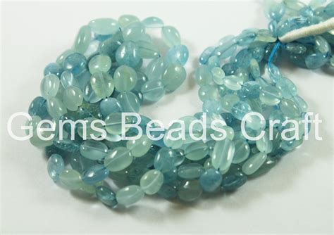 Aquamarine Smooth Nugget Beadsaaa Quality Beadsbeads Size 5 8mm To