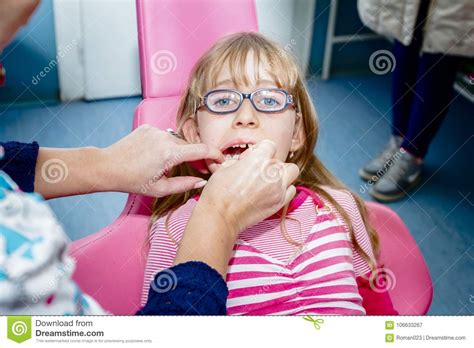 Preschooler Child Is At Dentist Office Stock Image Image Of Mouth