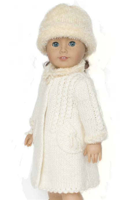 Cute Winter Coat For Ag Doll Pattern At Knitting Dolls