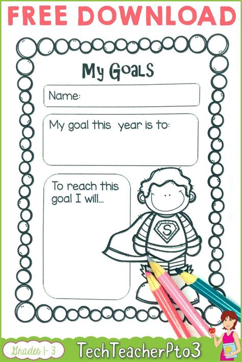 A Free Printable Worksheet For Teaching About Goal