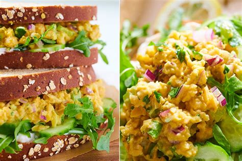 curried chickpea salad sandwiches