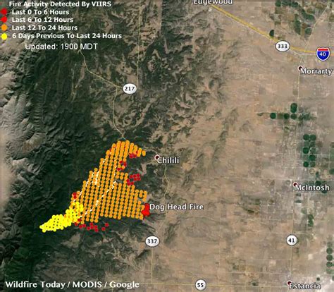 Dog Head Fire Continues To Spread To The East Near Chilili