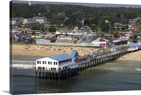 The Pier At Old Orchard Beach Old Orchard Beach Maine Usa Aerial
