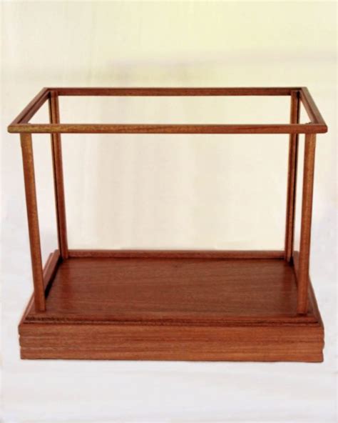 Handmade Mahogany Wood And Glass Display Case With Premium Raised Case Base Chameleon Woodcrafting