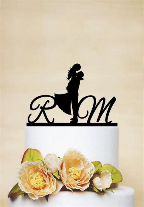 Wedding Cake Topperinitial Cake Topper Personalized Cake Topper Acrylic Custom Cake Topper