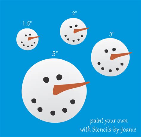 Joanie Stencil Frosty Snowman Face Winter Virginia Beach Mall Smile DIY