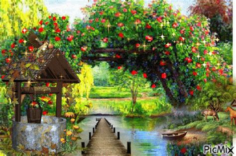 Beautiful Garden Free Animated  Picmix