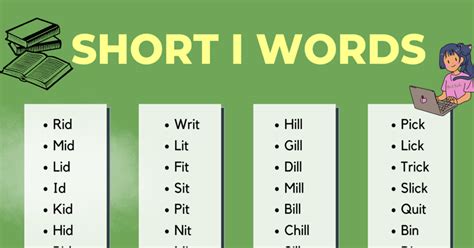82 Common Short I Words You Should Know In English 7esl