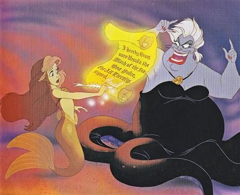 Ariel Signing Ursulas Contract Walt Disney Characters Disney Books