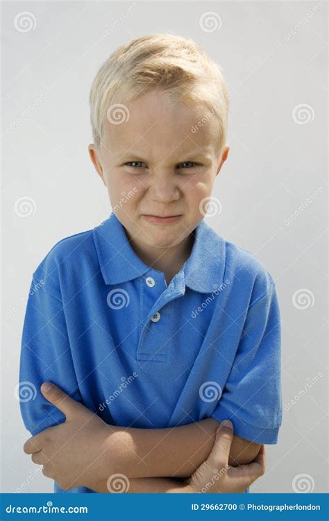 Young Boy Glaring Stock Photo Image Of Brat Folded 29662700
