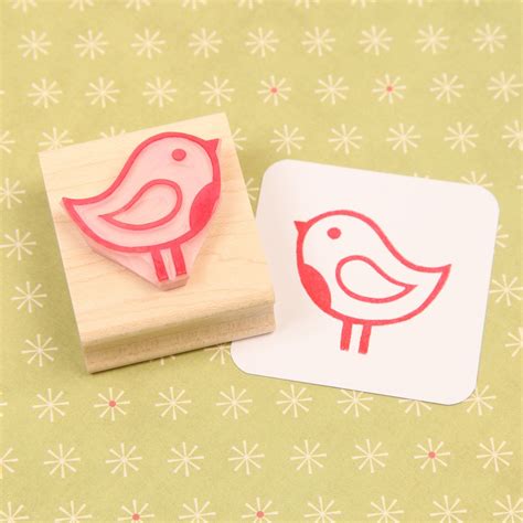 Christmas Rubber Stamp Large Winter Robin Rubber Stamp Etsy Hand