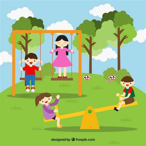 Free Vector Smiling Friends Having Fun In The Park