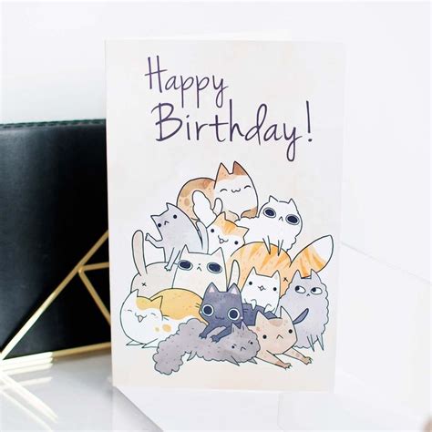 Cat Lover Birthday Card Cat Lover Birthday Cat Birthday Card Cat Cards