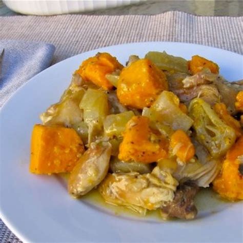 I could climb mountains for this chicken. Easy Healthy Slow Cooker Cider-Braised Chicken Thighs with Sweet Potatoes and Sage Reci ...