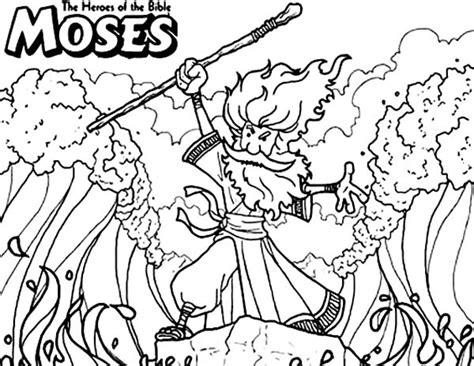 Moses The Bible Heroes Coloring Page Netart