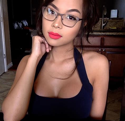 Seductive Busty Filipina Wearing Glasses Do You Prefer Her Lips Or