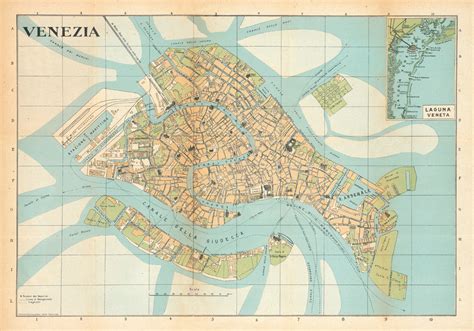 When mailing a letter or postcard, postage cost depends on the size and shape of the mailpiece. Old Map of Venice Poster Printed in Italy