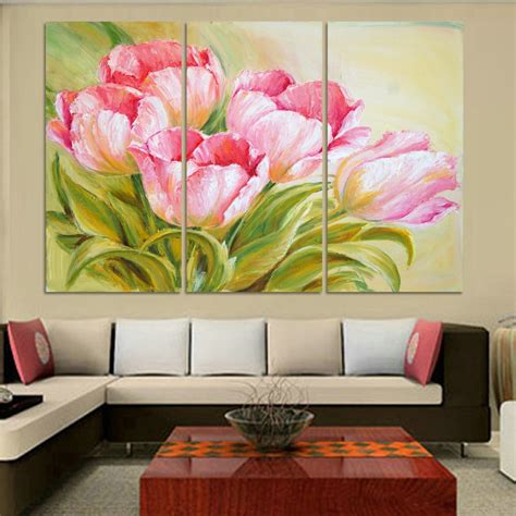 How to paint flowers on canvas. Luxury Hot Sell Modern oil Painting Tulip Flowers Home ...