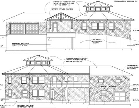 Round House Elevation Architect Drawing Home Building Plans