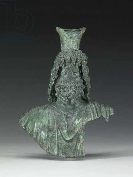Image Of Bust Of Zeus Serapis Mid 2nd Mid 3rd Century Bronze With