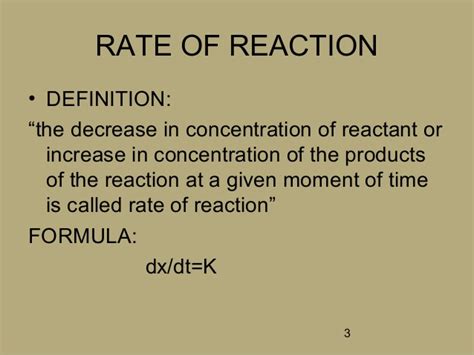 Reaction rates, chemical kinetics, and collision theory introductory tutorial for chemistry students. Order of reaction
