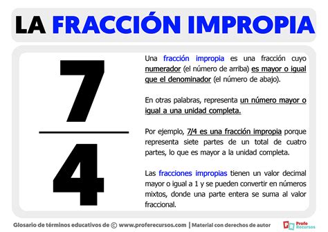 Qué Es Una Fracción Impropia