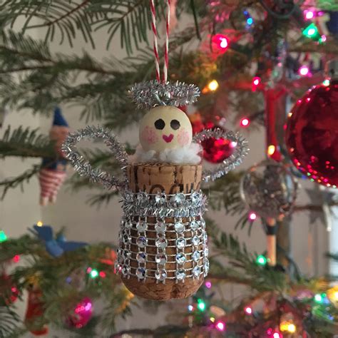 Wine Cork Angel Christmas Crafts Crafts Christmas Ornaments