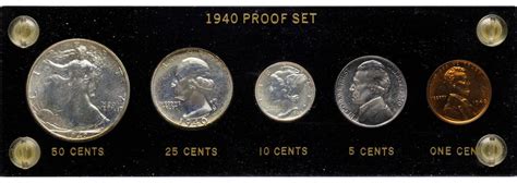 1940 5 Coin Proof Set Bk Auctions